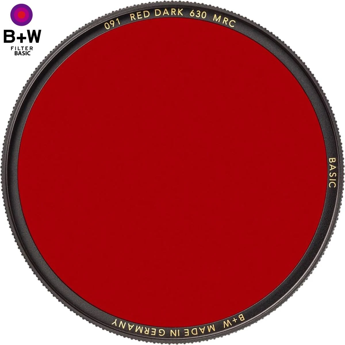B+W BASIC 091 Red dark MRC 630 46мм. Светофильтр тёмно-красный для черно-белой съемки — фото 2