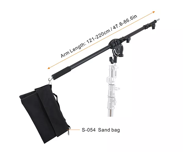 E-IMAGE EI-B85 Aluminum boom arm 121 - 220 cm ↓5 kg Журавль